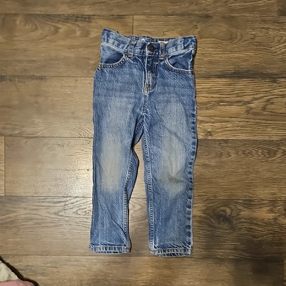 OshKosh B'gosh Light Blue Kids Jeans Toddler 4t Boy Girl Adjustable Straight